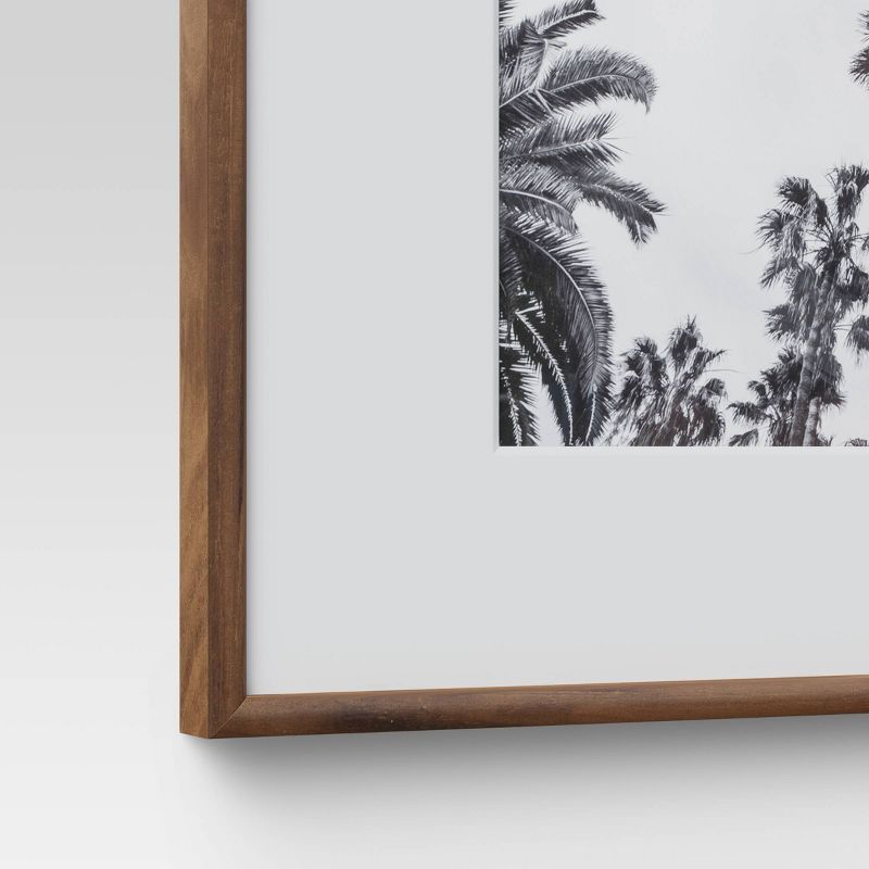 16" x 20" Matted to 11" x 14" Narrow Rounded Gallery Frame Walnut - Threshold™ | Target