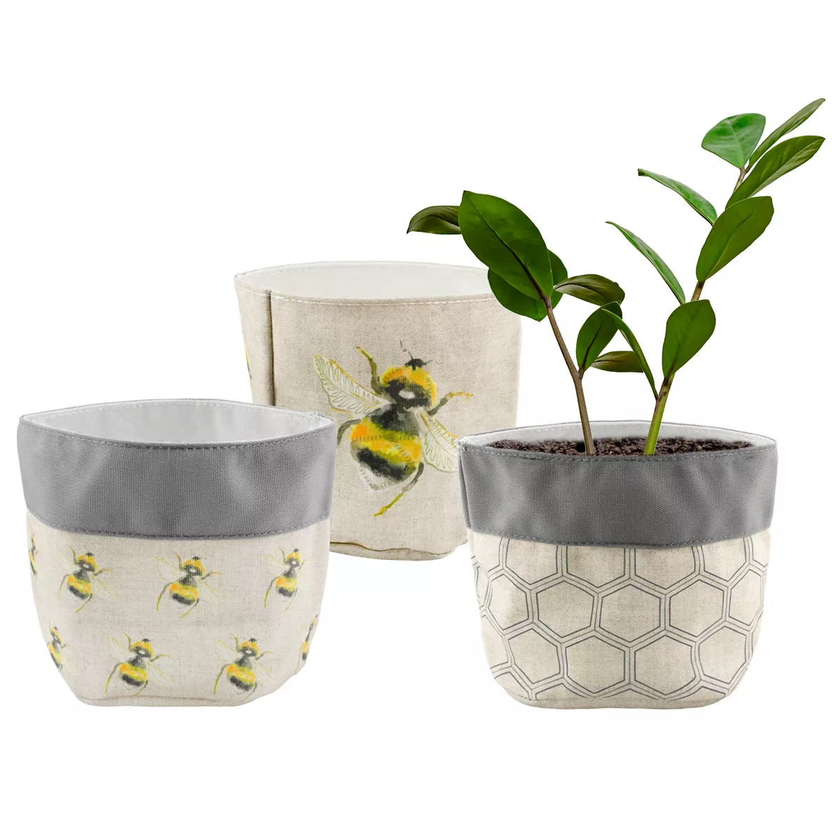 Decorae Bee Planter Storage Bags 3pk; Mini Planter Covers / Small Decorative Storage Bins | Target