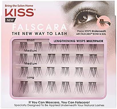 KISS Falscara DIY Eyelash Extension Lengthening Wisps - Featherlight Synthetic Reusable Artificial E | Amazon (US)