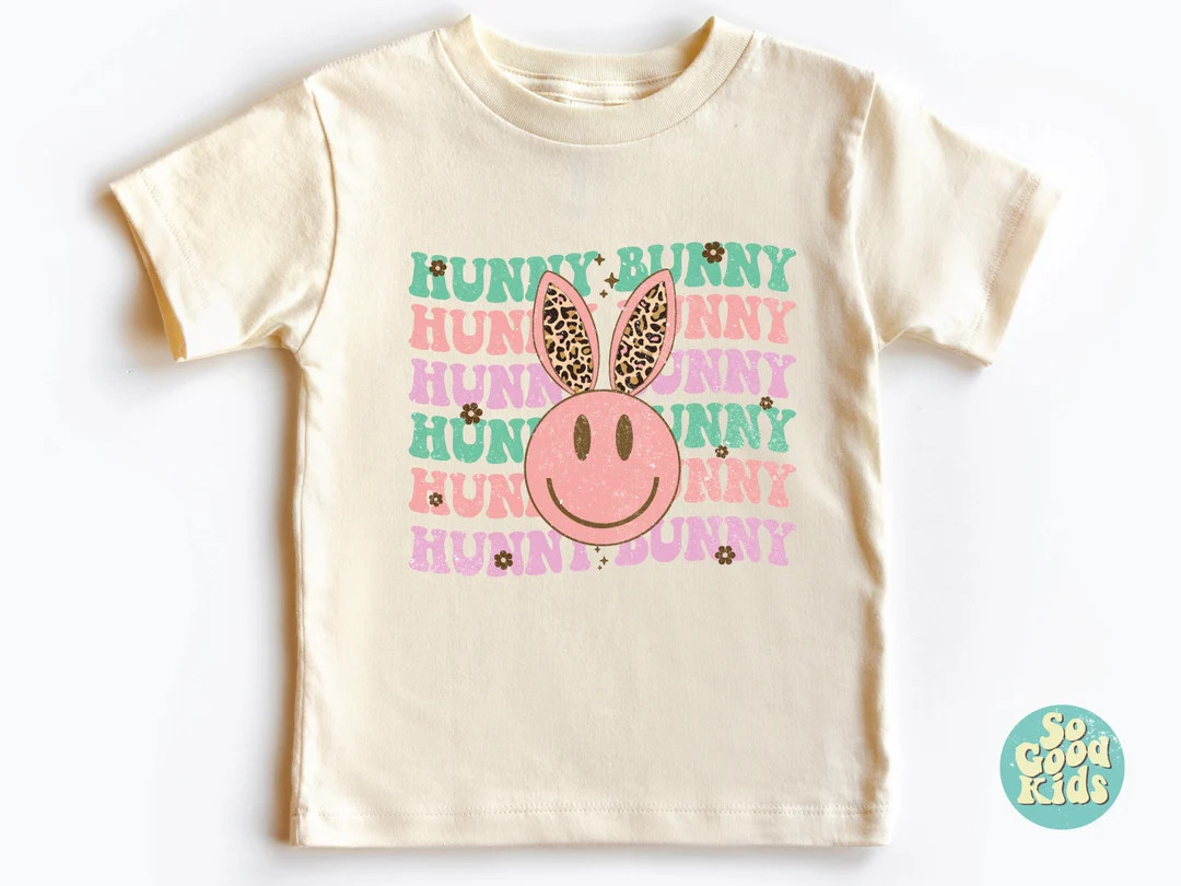 Hunny Bunny Toddler Shirt, Easter Day Kid Shirt, Retro Easter Kid Shirt, Bunny Baby Shirt, Happy ... | Etsy (US)