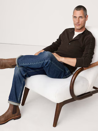 Slub Double-Knit Henley T-Shirt | Banana Republic (US)