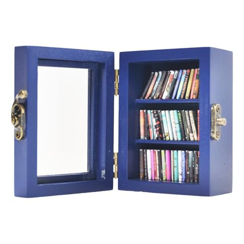 Mini Bookshelf,Anxiety Shelf Equipped with 60 Mini Books,elieves Stress,Creative Decoration,Mini Books,Matchbox-Style Shelf,Helps Alleviate Anxiety | Amazon (US)