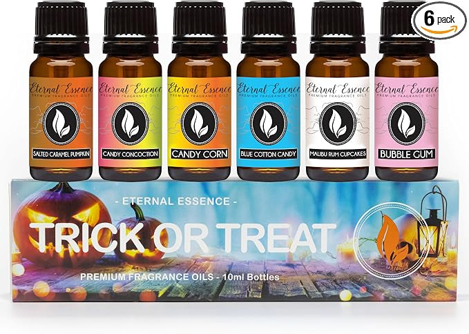 Eternal Essence Oils Trick Or Treat Set of 6 Premium Fragrance Oils - Salted Caramel Pumpkin, Can... | Amazon (US)