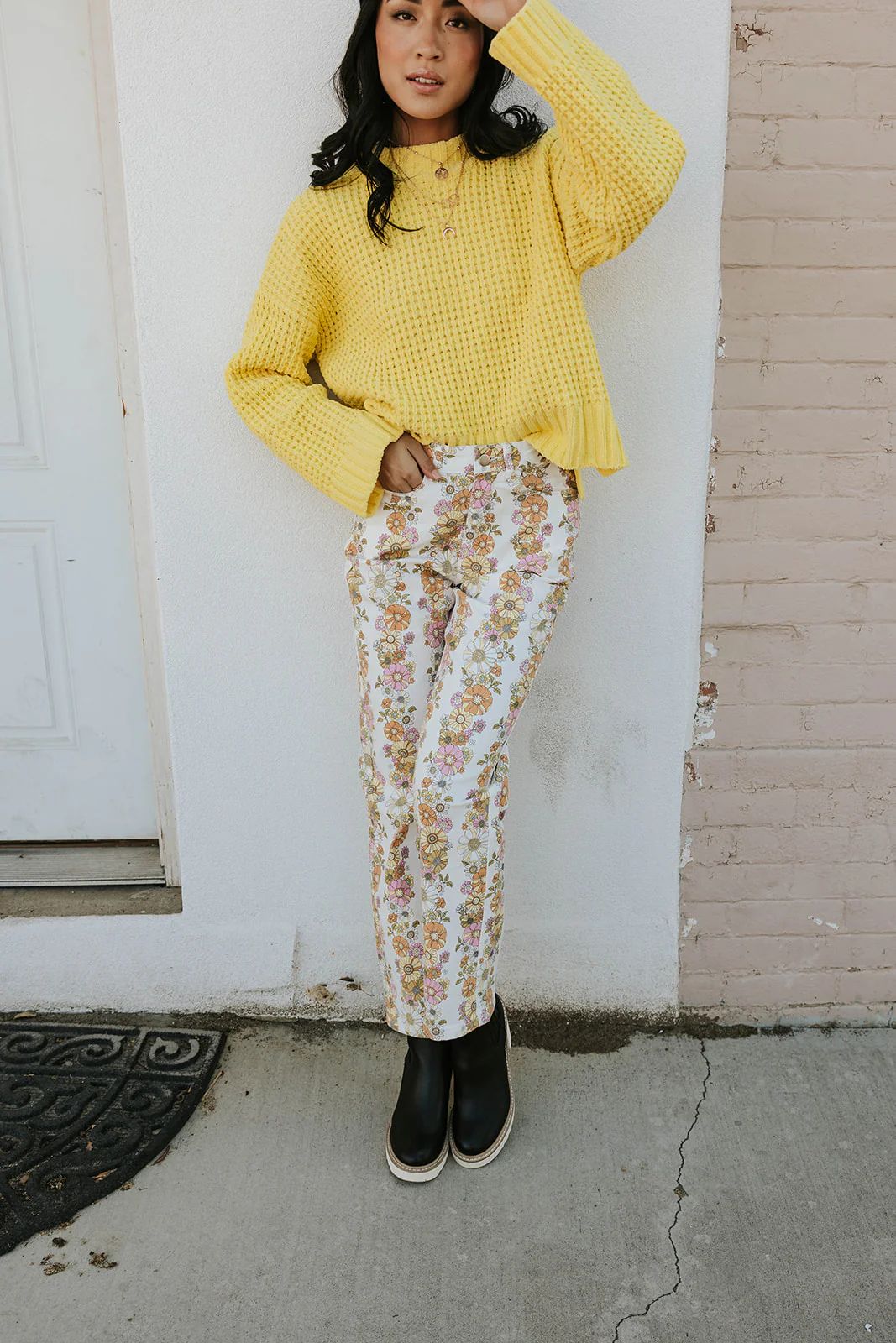 Lost In Floral Pants-Ivory Floral | Love Olive Co