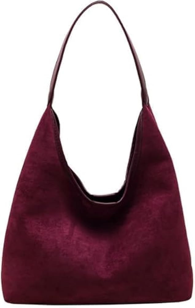 Suede Bag for Women Hobo Bag Slouchy Purse Fashionable Leather Shoulde Office Tote Handbag | Amazon (US)
