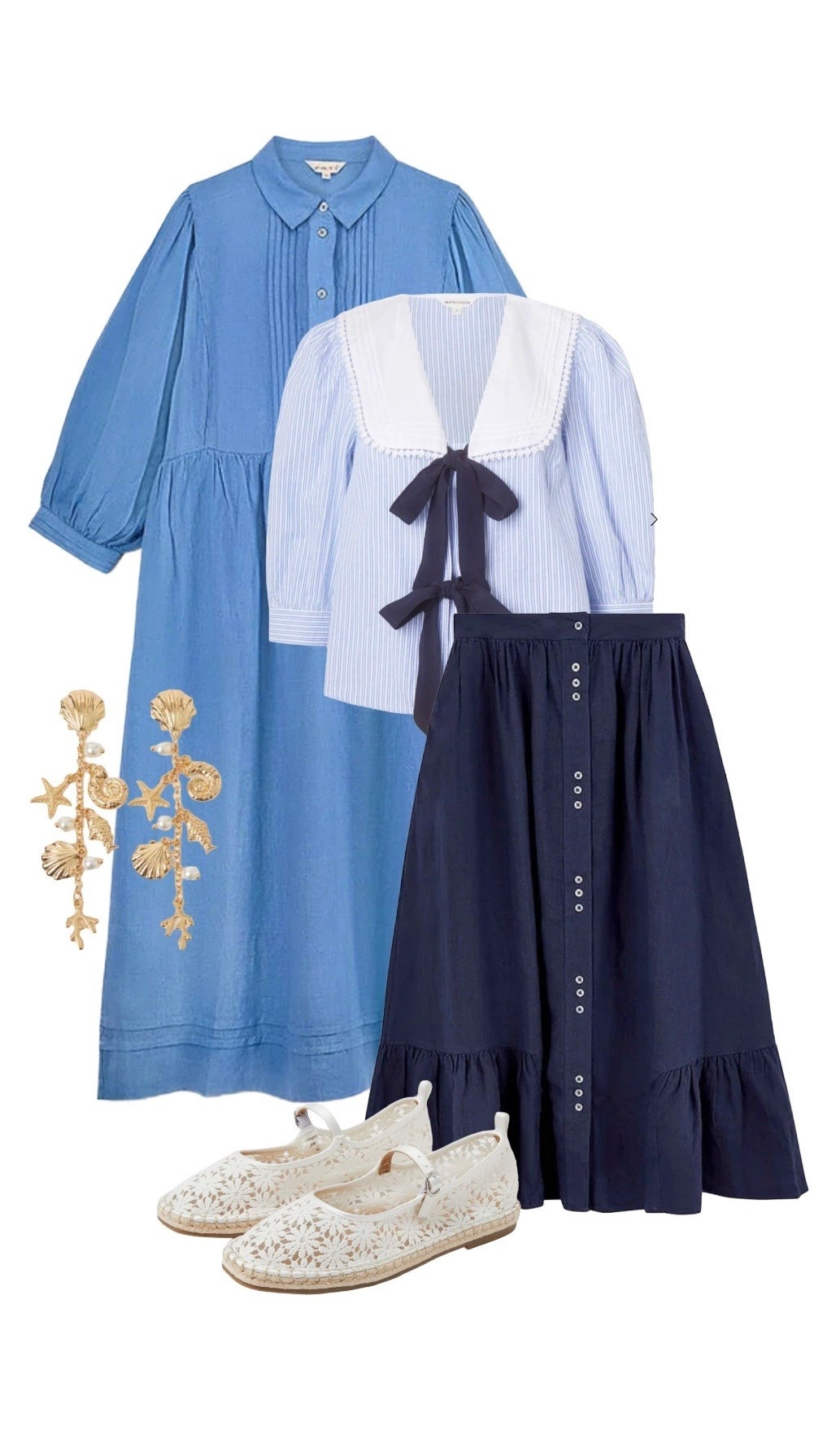 Seaside Glamour with Monsoon & East - some styles are new, some in the sale, but they are all perfect for packing in your suitcase! I adore sailor style collars and mix and match blues 💙🤍 🧳 ⚓️  🌊

#LTKdresses #LTKtravel #LTKeurope

#LTKsummer #LTKuk #LTKsale