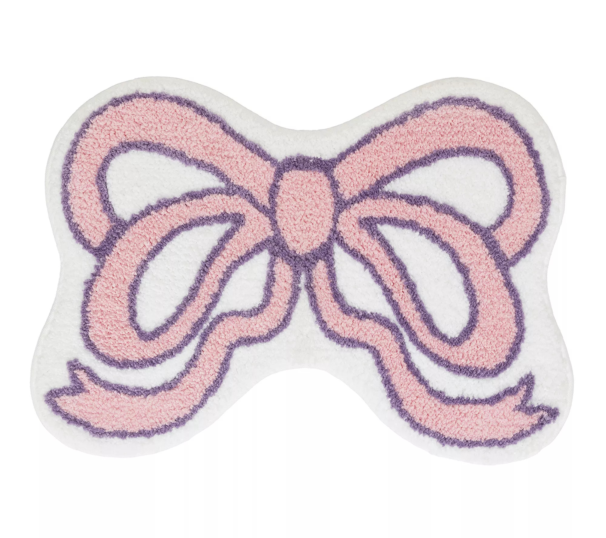 Make Your Selection: VCNY Home Pink Bow Shaped Tufted Bath Rug, 18"x 27" | QVC