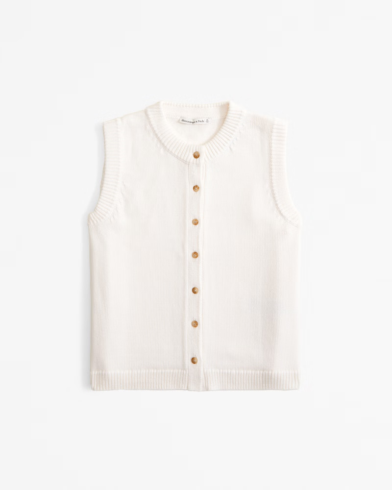Crew Button-Up Sweater Vest | Abercrombie & Fitch (US)