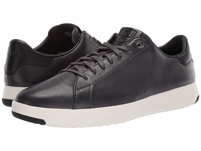 Cole Haan GrandPro Tennis Sneaker (Burnished Pavement Leather/Black) Men's Shoes | Zappos