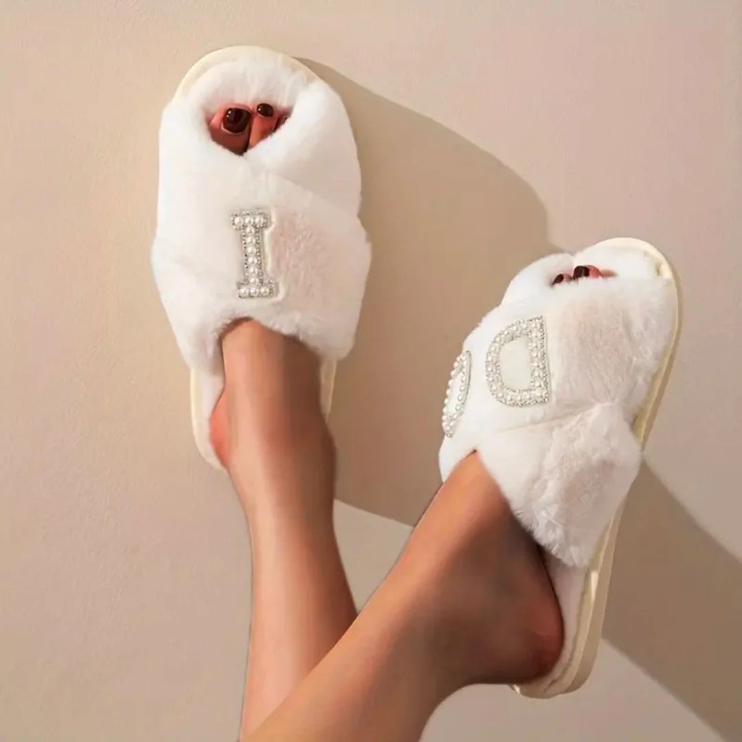 Wedding Slippers Bride Slippers Bridal Shower Gift Cute - Etsy | Etsy (US)
