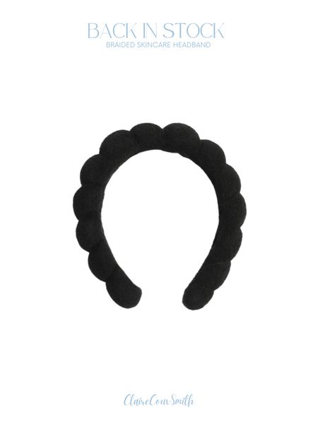 The sold out viral braided skincare headband is back in stock for the holidays!! You’re only allowed 1 per order so get yours now before they’re sold out again 🖤