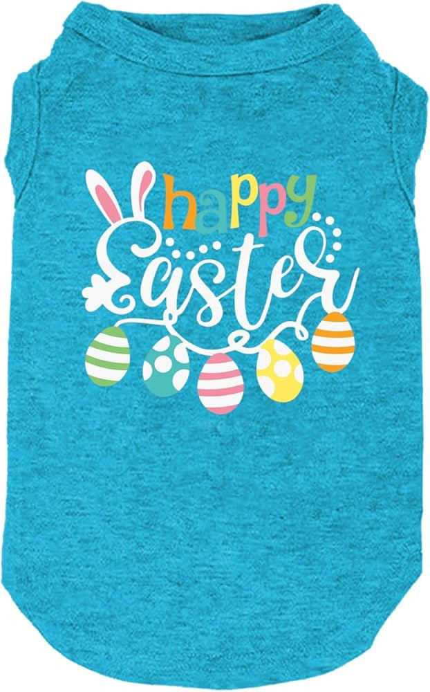 Happy Easter Shirts for Dog Funny Print Vest for Small Medium Large Dogs Soft and Light-Weight T ... | Amazon (US)