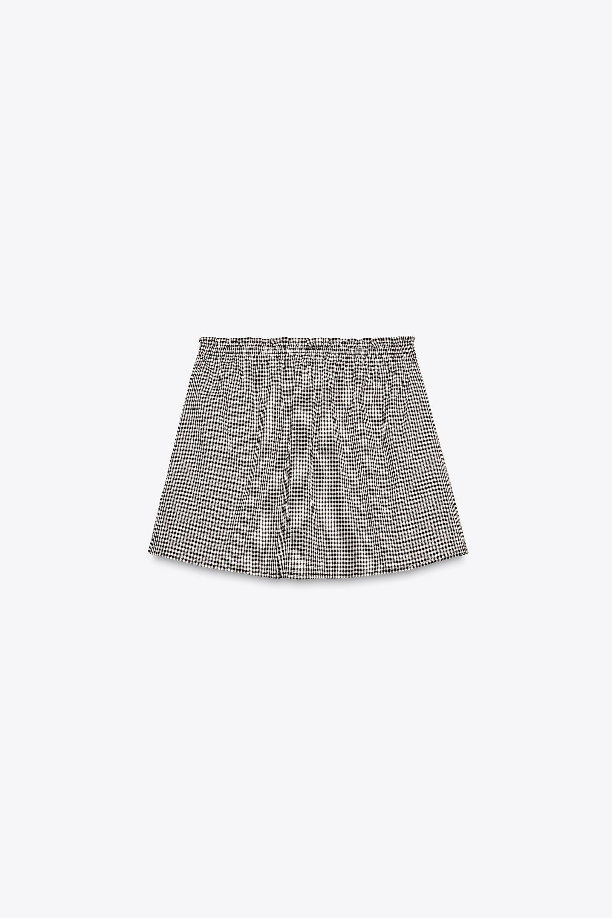GINGHAM MINI SKIRT | Zara US