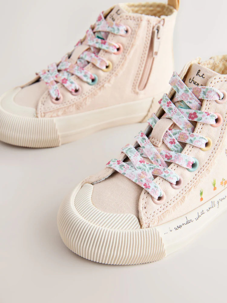 Pink Character Wide Fit (G) High Top Trainers | Next US