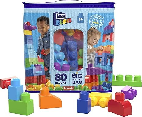 Mega Bloks First Builders Big Building Bag with Big Building Blocks, Building Toys for Toddlers (... | Amazon (US)
