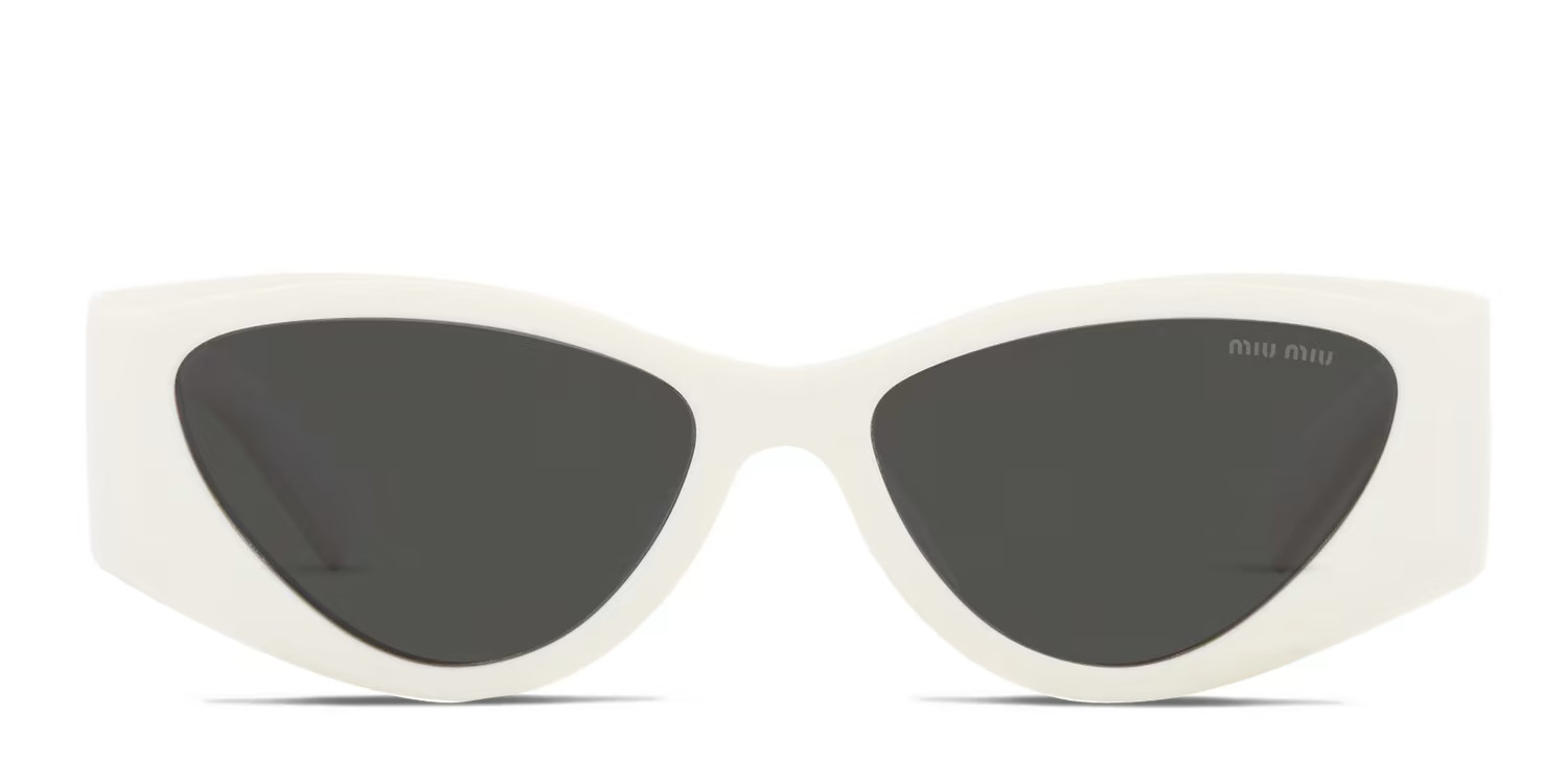 Miu Miu MU06YS Universal Fit Gray , White Prescription Sunglasses - 50% Off Lenses | GlassesUSA