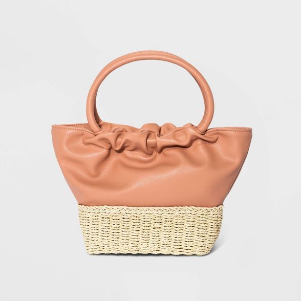 Straw Mini Tote Handbag - A New Day&#8482; Natural | Target