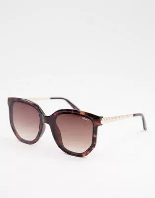 Quay Coffee Run womens round sunglasses in tortoiseshell | ASOS | ASOS (Global)