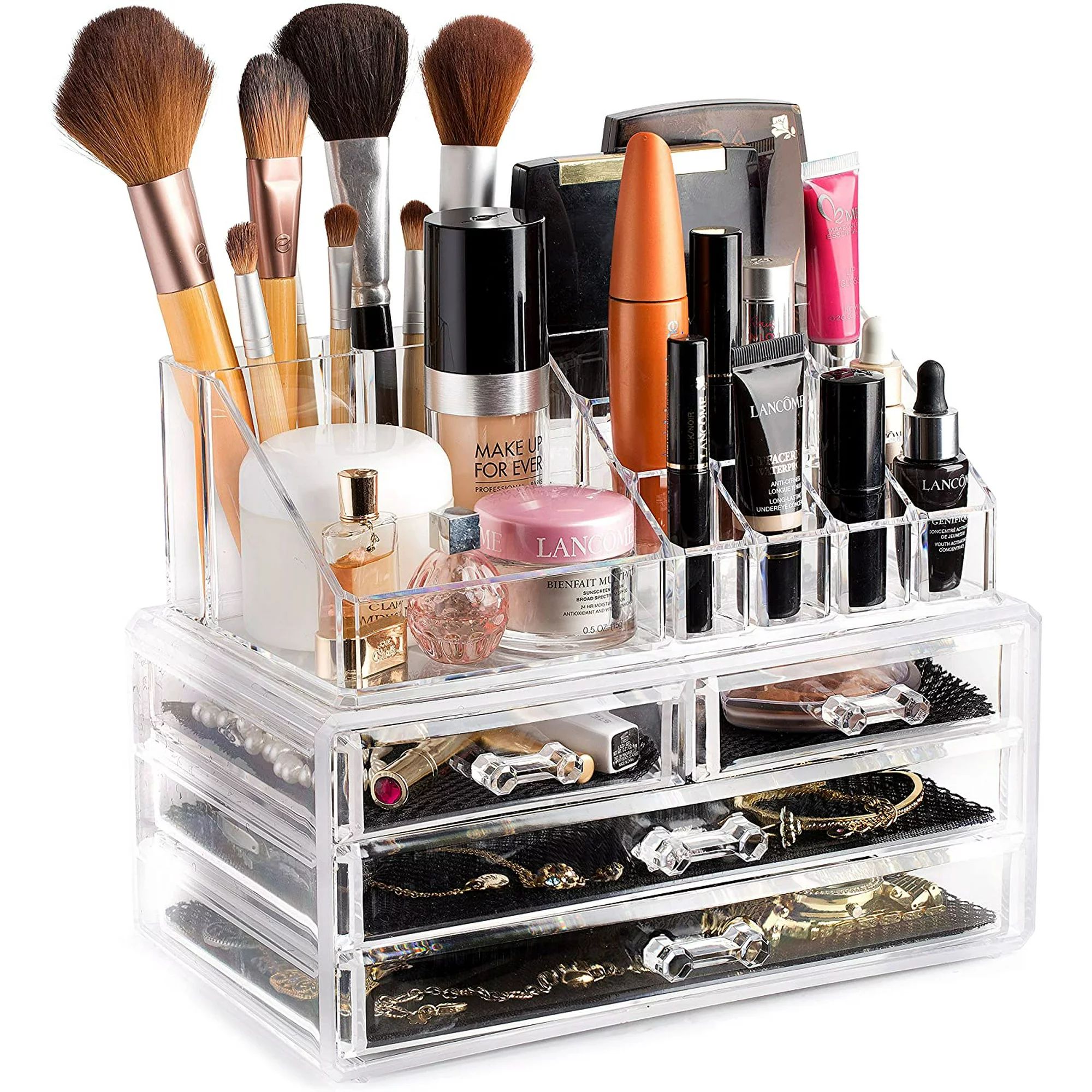 BIMZUC Clear Cosmetic Storage Organizer, Easily Organize Your Cosmetic, Jewelry and Hair Accessor... | Walmart (US)
