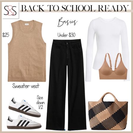 Back to school fall outfits aren’t complete without a sweater vest layered over jeans. Add a Naghedi bag to carry all your fall essentials!

#LTKSeasonal #LTKU #LTKstyletip