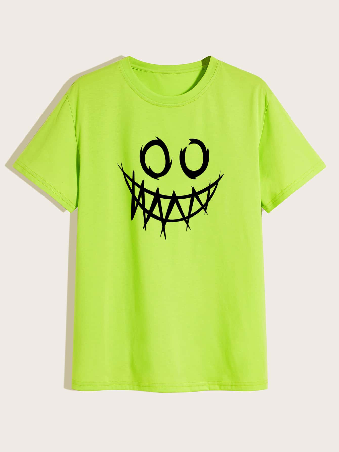 Men Neon Green Cartoon Print Tee | SHEIN