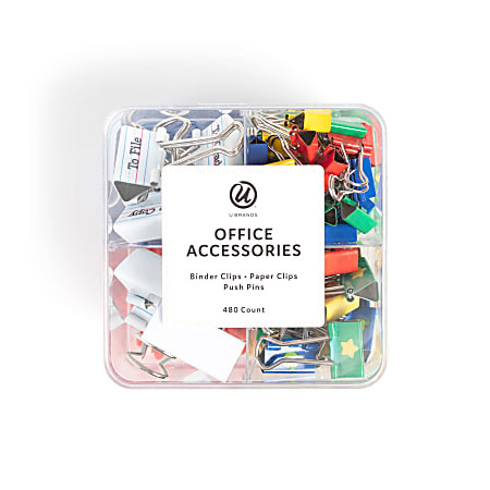 U Brands Teacher Office Accessory Quad Kit Assorted Colors Kit Of 480 Pieces - Office Depot | Office Depot and OfficeMax 