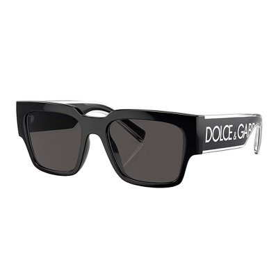 Dolce & Gabbana DG 6184 501/87 Unisex Square Sunglasses Black 52mm | Target