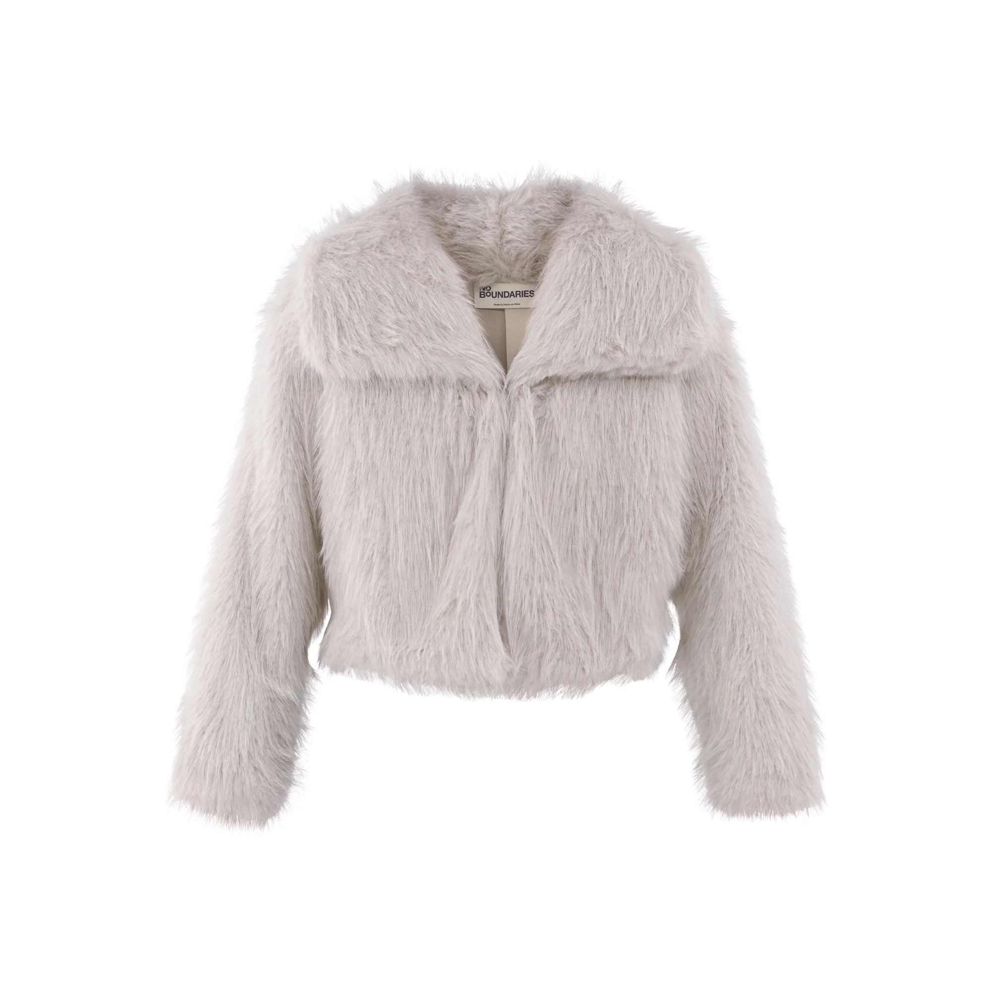 No Boundaries Feather Jacket, Women's and Women's Plus | Walmart (US)