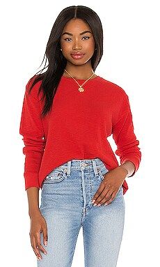 x Hanes Thermal Long Sleeve Tee in Vintage Red from Revolve.com | Revolve Clothing (Global)