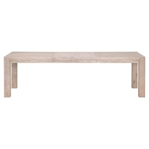 Astrid Modern Natural Grey Acacia Wood Extendable Dining Table - 71-102.5"W | Kathy Kuo Home