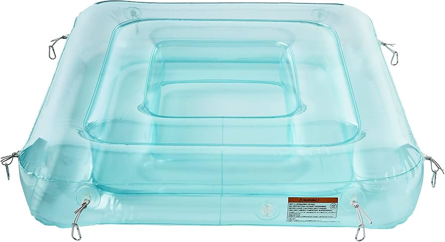 FUNBOY Clear Blue Chaise Connection Inflatable Drink Cooler, Connects Four FUNBOY Chaise Lounger ... | Amazon (US)