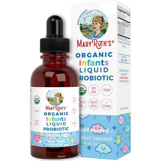 MaryRuth's Organic Infant Probiotic, Liquid Drops, 60 Servings, 1 fl oz, Digestive Supplement | Walmart (US)