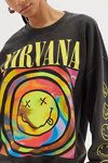 Nirvana Smile Overdyed Sweatshirt | Urban Outfitters (US and RoW)