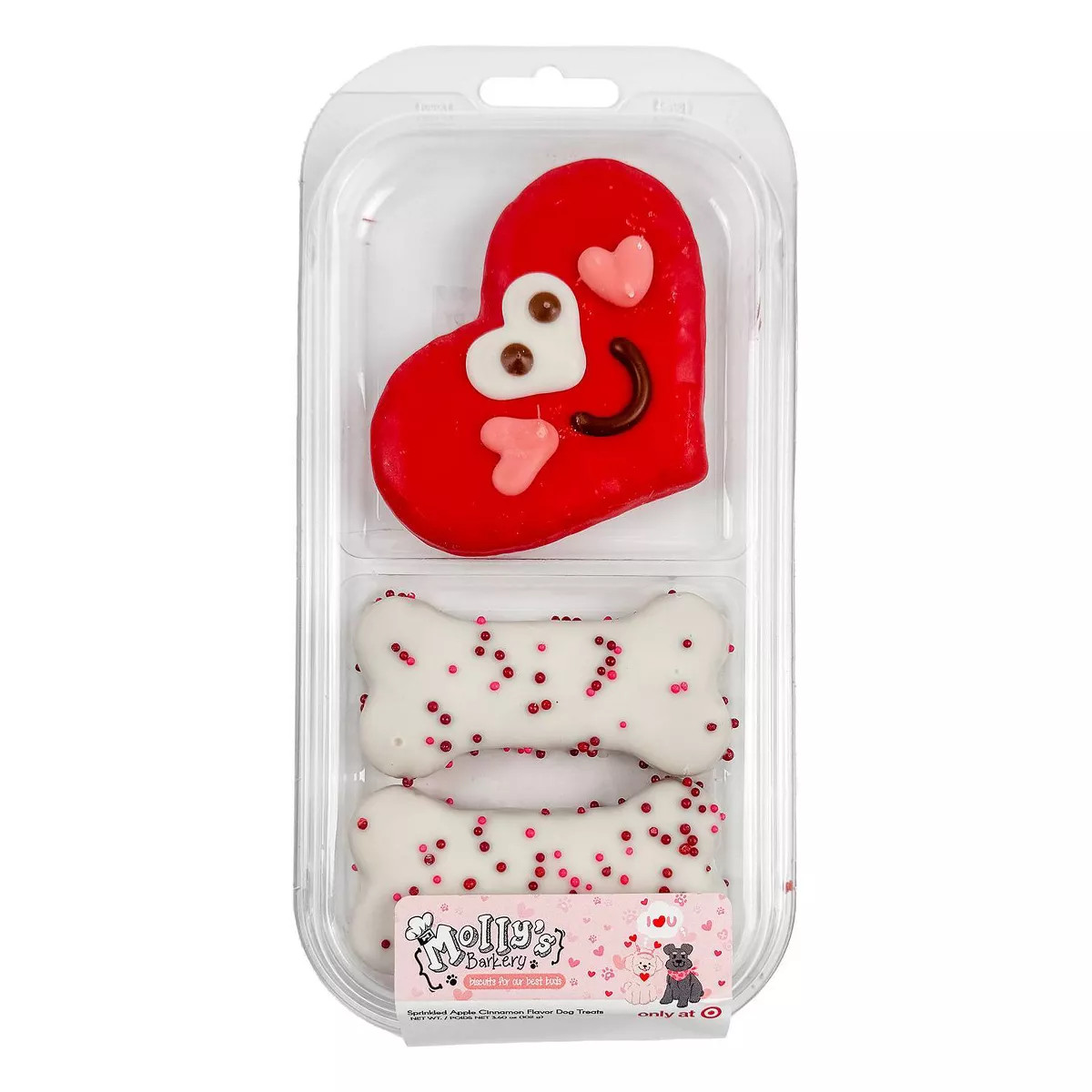 Molly's Barkery Heart and Bones Apple Cinnamon Flavor Dog Treats - 5.89oz | Target