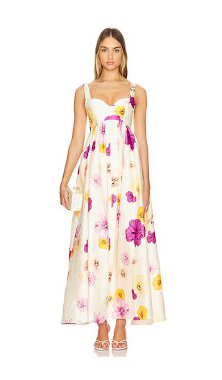 Sandgate Midi Dress in Almond Poppy | Revolve Clothing (Global)
