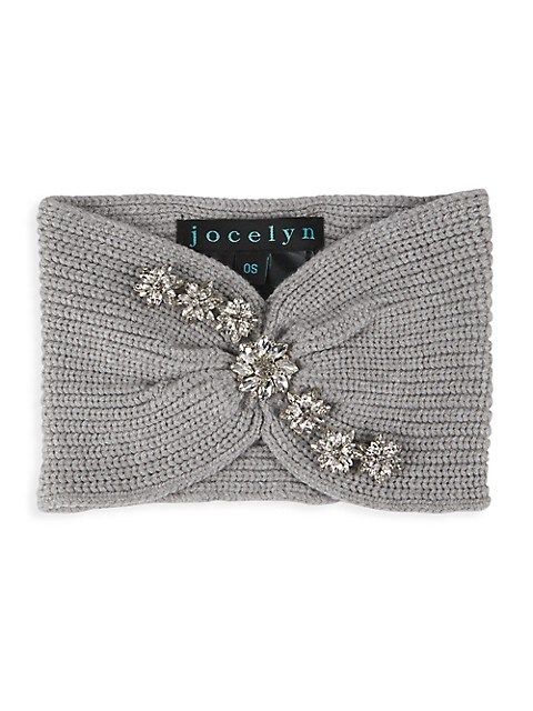 Knit Rhinestone Button Trim Headband | Saks Fifth Avenue