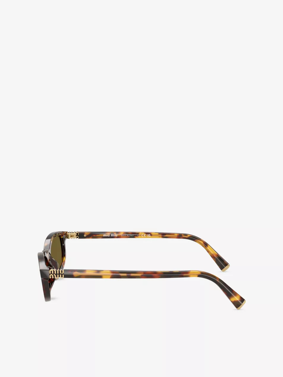 MU A06S Oval-Frame Acetate Sunglasses | Selfridges