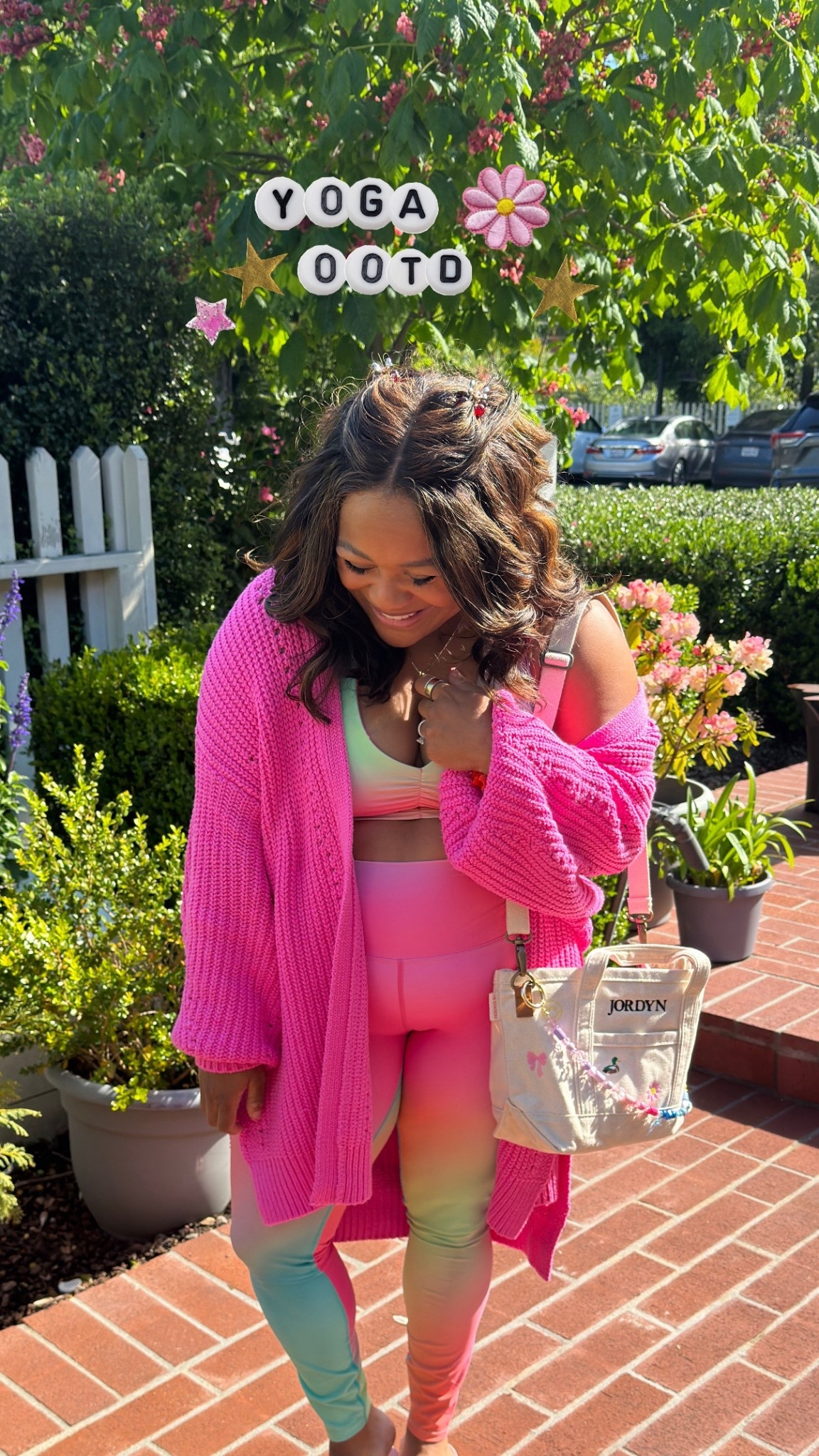 ATHLEISURE: rainbow workout set for the win! This one is so bright and happy! Wearing a medium in both pieces, would size up in top to accommodate the 🍒🤭

#LTKPetite #LTKmomlife #LTKfitnessgoals