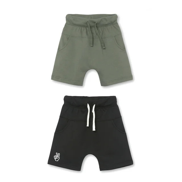 Little Star Organic Toddler Boy 2Pk Harem Shorts, Size 12M-5T | Walmart (US)