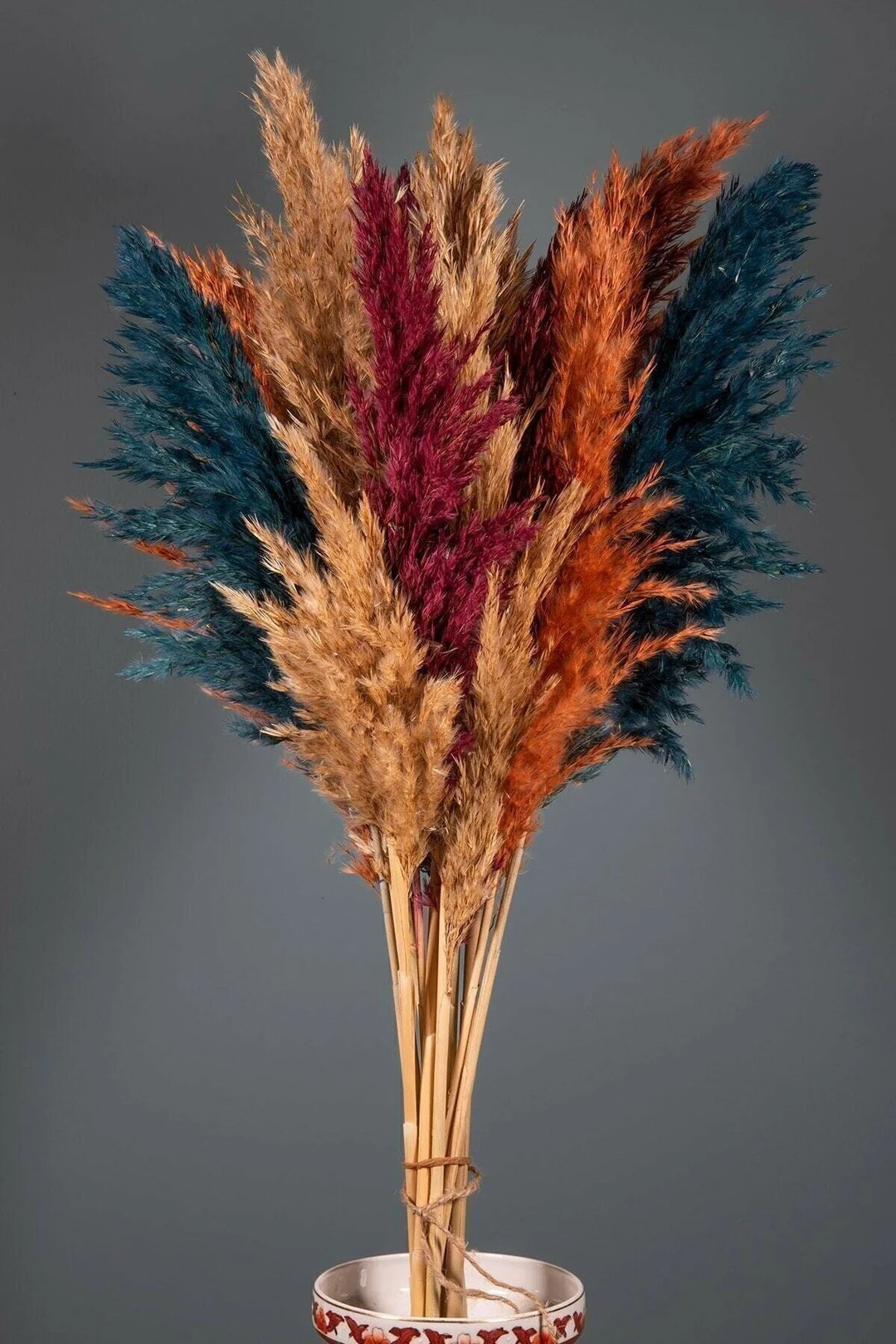 Autumn Colorful Pampas, Dried Flower Pampas Grass Decor, Large Pampas, Pampas Grass Bouquet, Wedd... | Etsy (US)