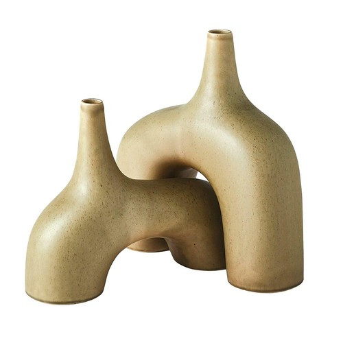 Sage Green Lava Ceramic Arch Vase Set 2 Nesting Vintage Style Retro MidCentury  | eBay | eBay US