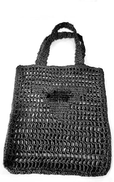 Weiwu Handmade Straw Bag,Travel Beach Fishing Mesh Bag, Straw Woven Bag Female Pastoral Style Wea... | Amazon (US)