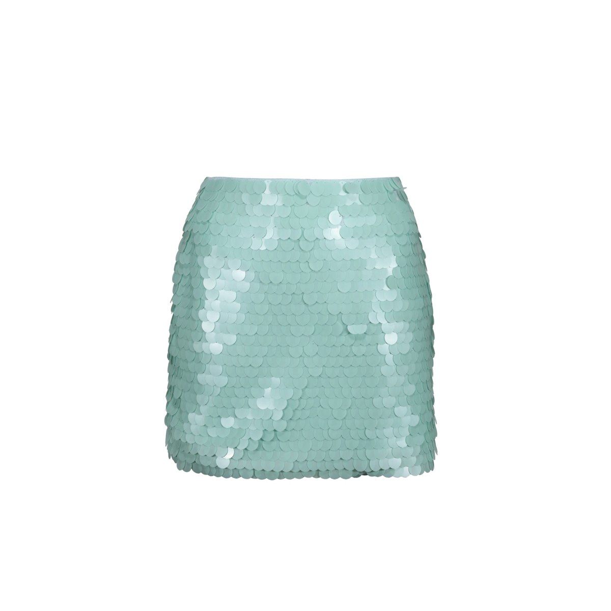 Mint Green Disc Sequin Skirt | Wolf & Badger (US)