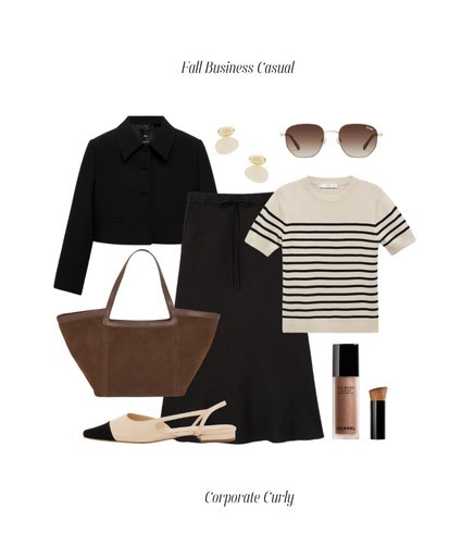 Chic, smart, and ready for fall.  A structured blazer over a soft knit and midi skirt keeps it classy for the office.

fall business casual, blazer outfit, black midi skirt, fine-knit sweater, fall workwear, flat shoe outfit, slip skirt look, office chic, smart fall fashion, LTK fall style



#LTKWorkwear #LTKItBag #LTKStyleTip