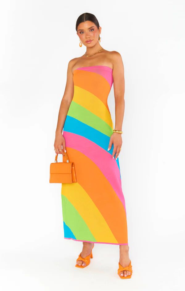 Island Nights Tube Dress ~ Salty Rainbow Stripe Knit | Show Me Your Mumu