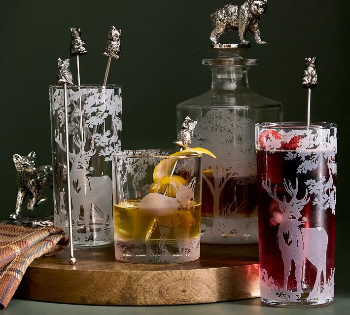 Fantastical Forest Cocktail Glasses - Set of 4 | Pottery Barn (US)
