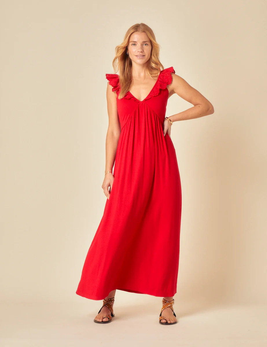 Red Jojo Sweetheart Maxi Dress | Nobody's Child