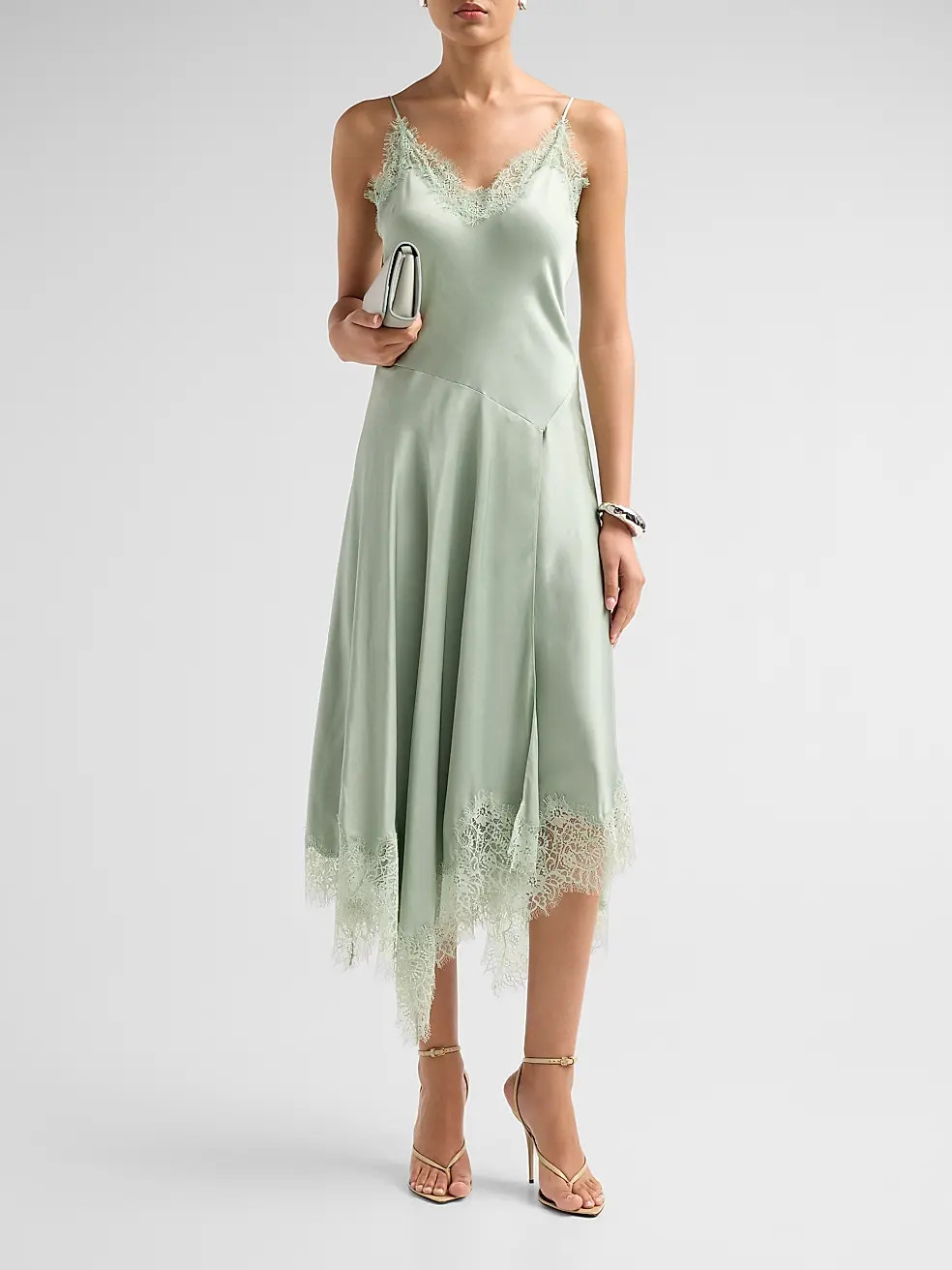 Women's Aleena Lace Midi Dress - Ash Blue - Size Large | Saks Fifth Avenue