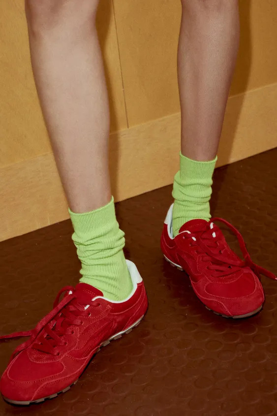LEATHER SPORT SNEAKERS | Zara US