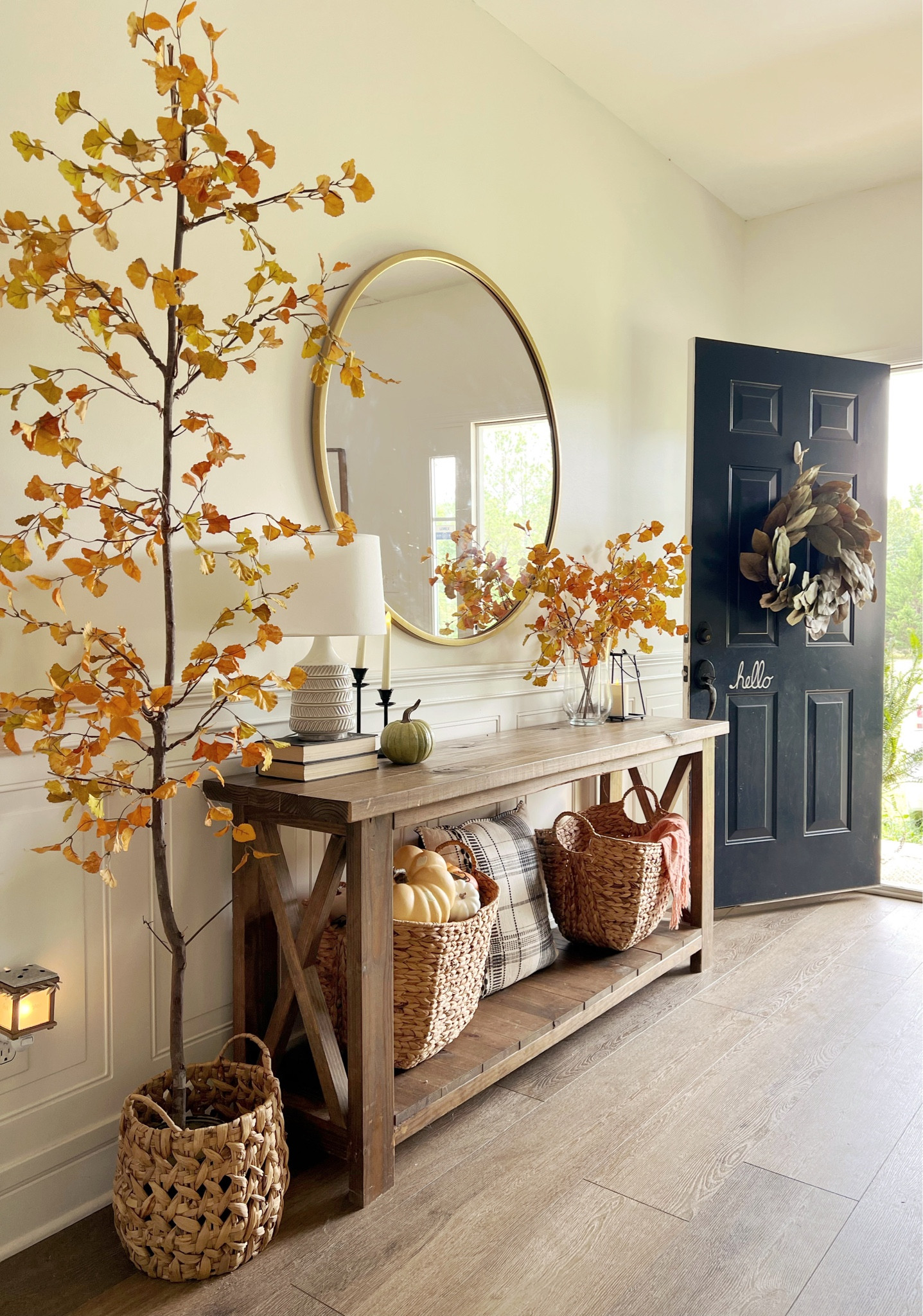 Fall entryway! The tree was a diy!